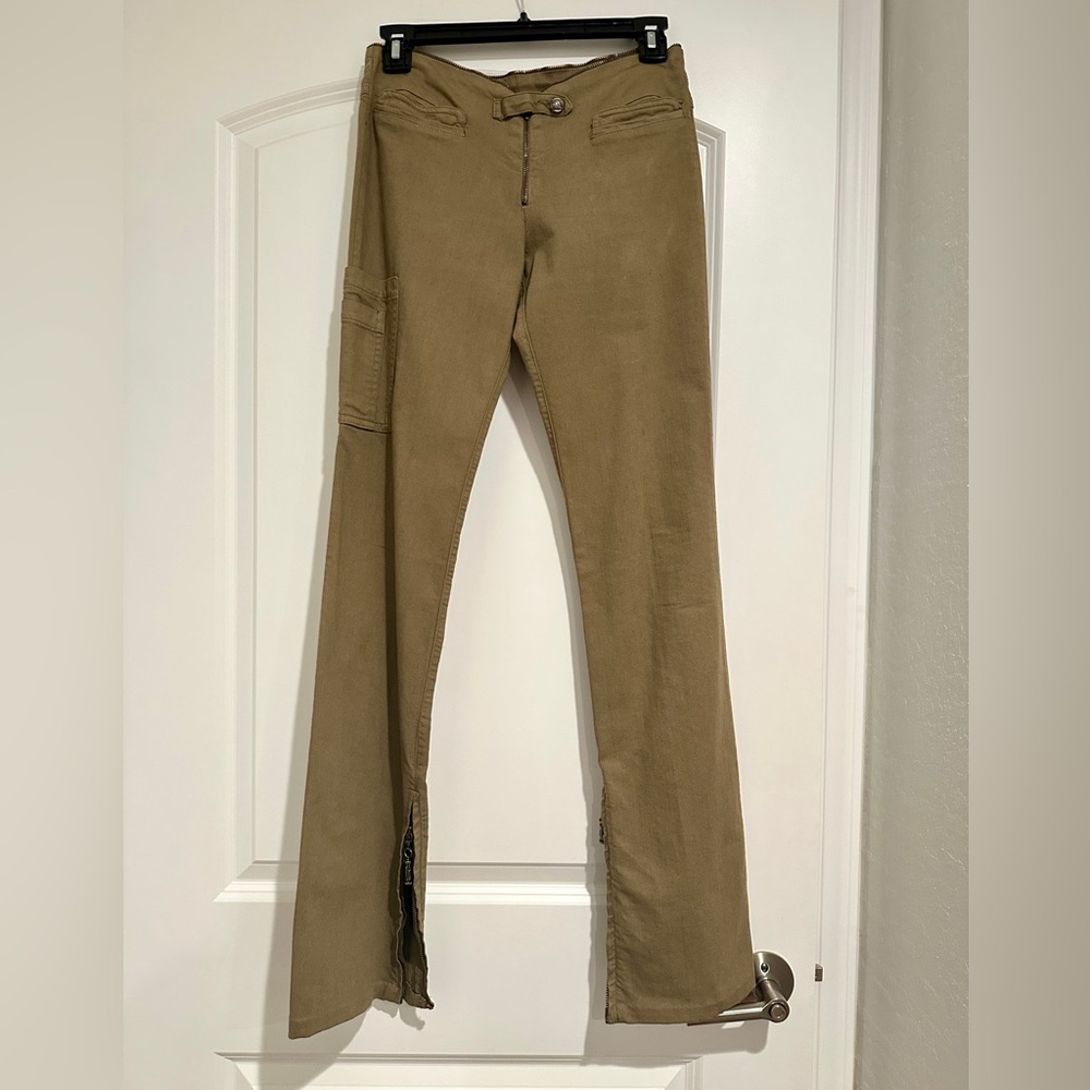 Versace Stretch Tan Jeans with Signature Label